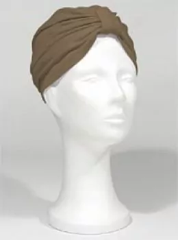 Fertig Turban MALLORCA - mittel braun