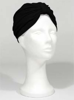 Preview: Fertig Turban MALLORCA - schwarz