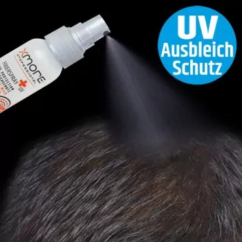xmore fixierspray +uv 50ml auf Streuhaar sprühen