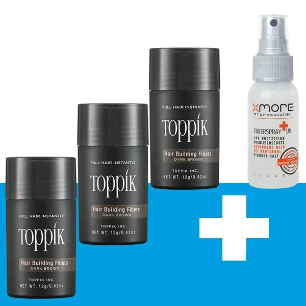 Toppik 12g Angebot 3er Set + 1 x Fixierspray +UV 50ml Gratis dazu Toppik 12g Angebot 3er Set + 1 x Fixierspray +UV 50ml Gratis dazu