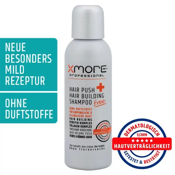 xmore hair building shampoo - free - dermatologisch getestet